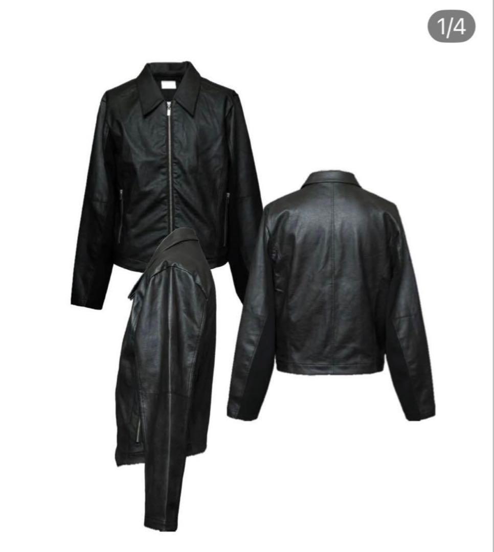 なお様jent louis double zip leather jacket