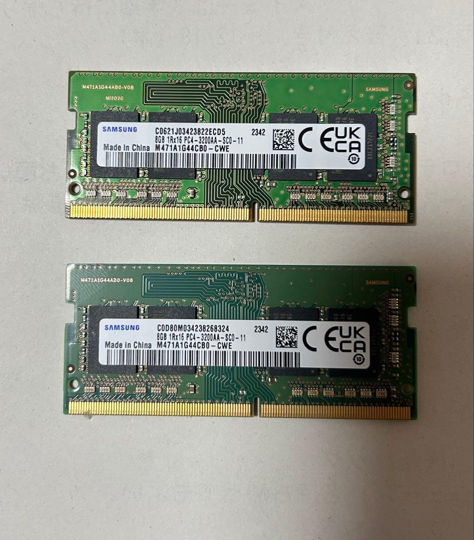 Samsung ノートPC用 DDR4-3200AA 8GBx2枚 合計16GB