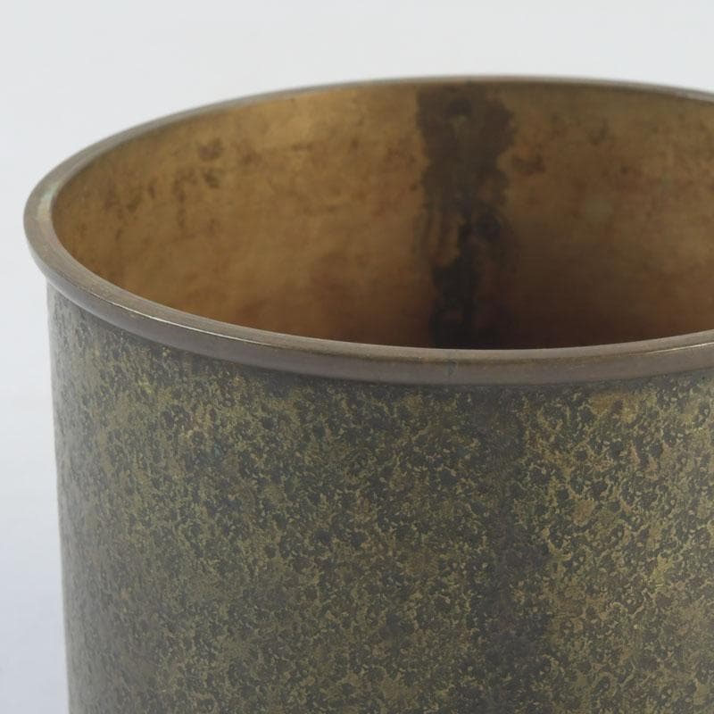 煎茶道具　黄銅　茶こぼし　建水　V　9637