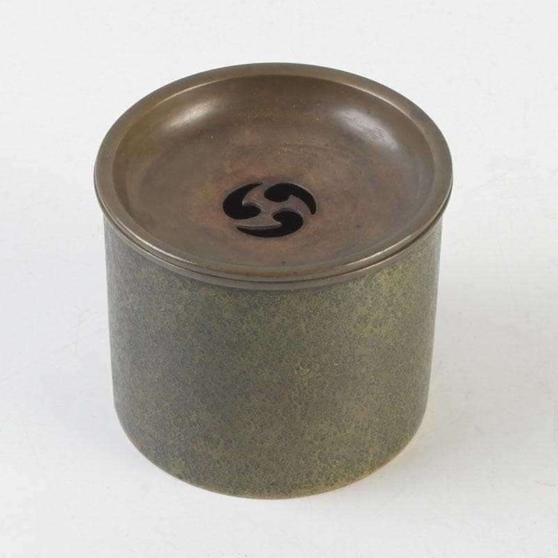 煎茶道具　黄銅　茶こぼし　建水　V　9637