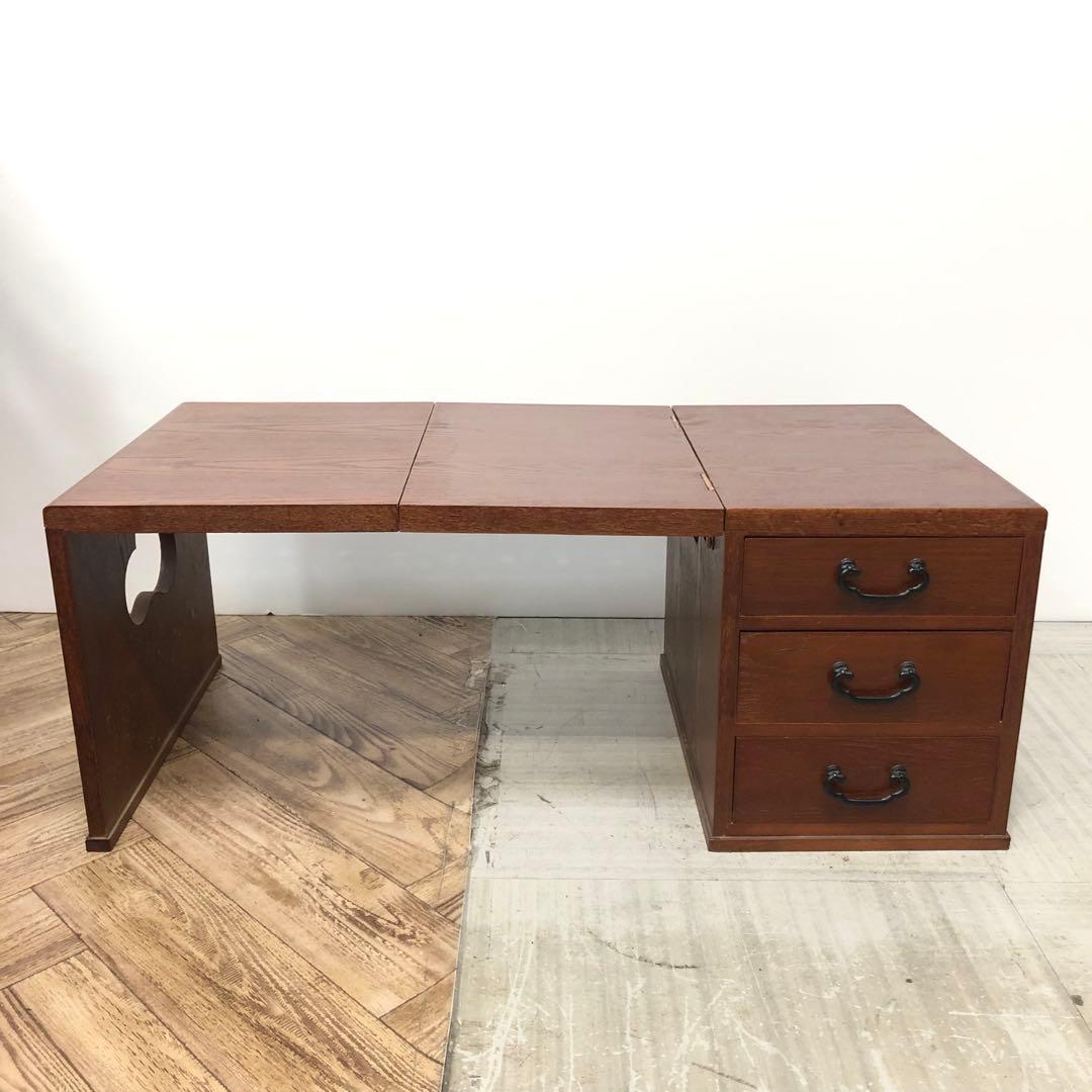 文机　折りたたみ机　アンティーク　和モダン　インテリア