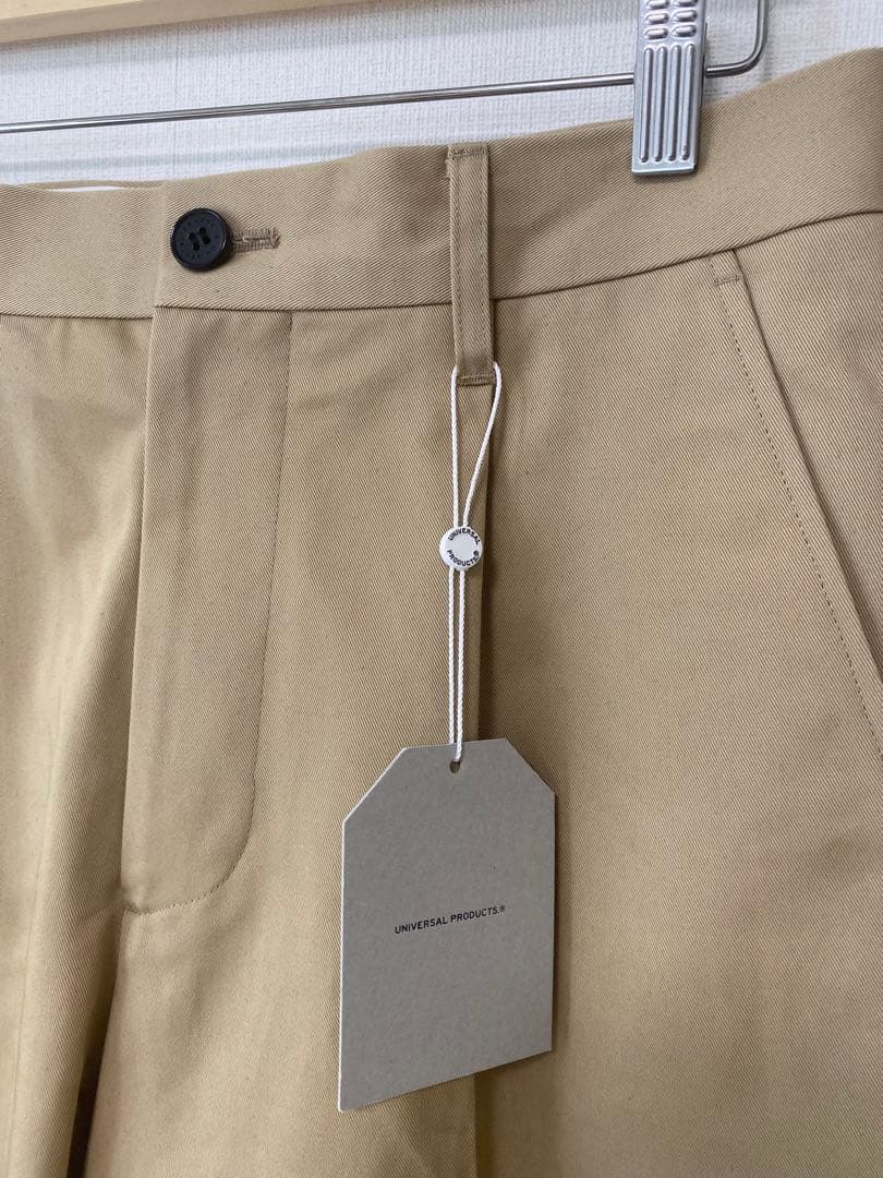 パンツ UNIVERSALPRODUCTS COTTON 1TUCK TROUSERS
