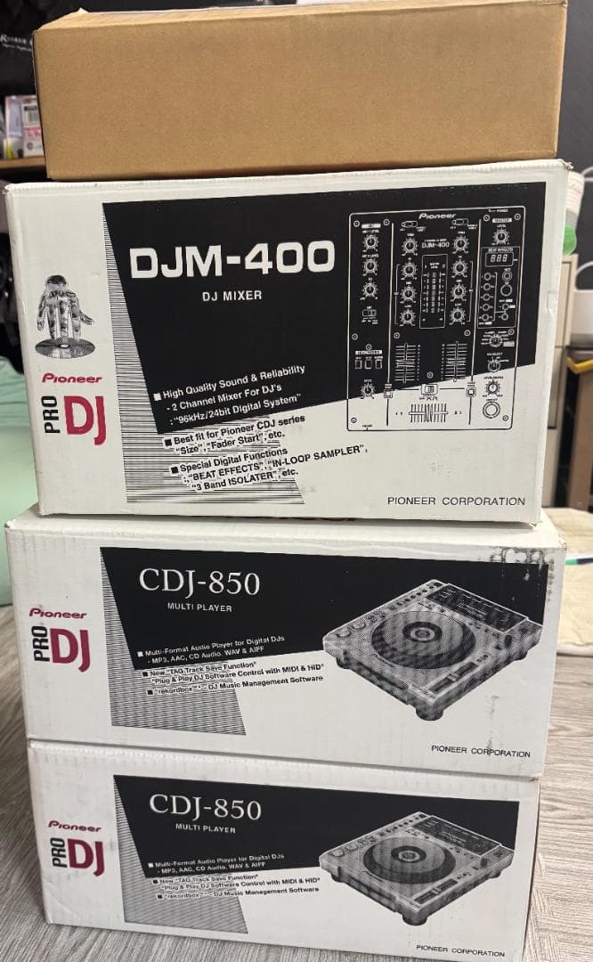 Pioneer DJM400箱ありCDJ850二台箱あり+EFX-500 おまけ