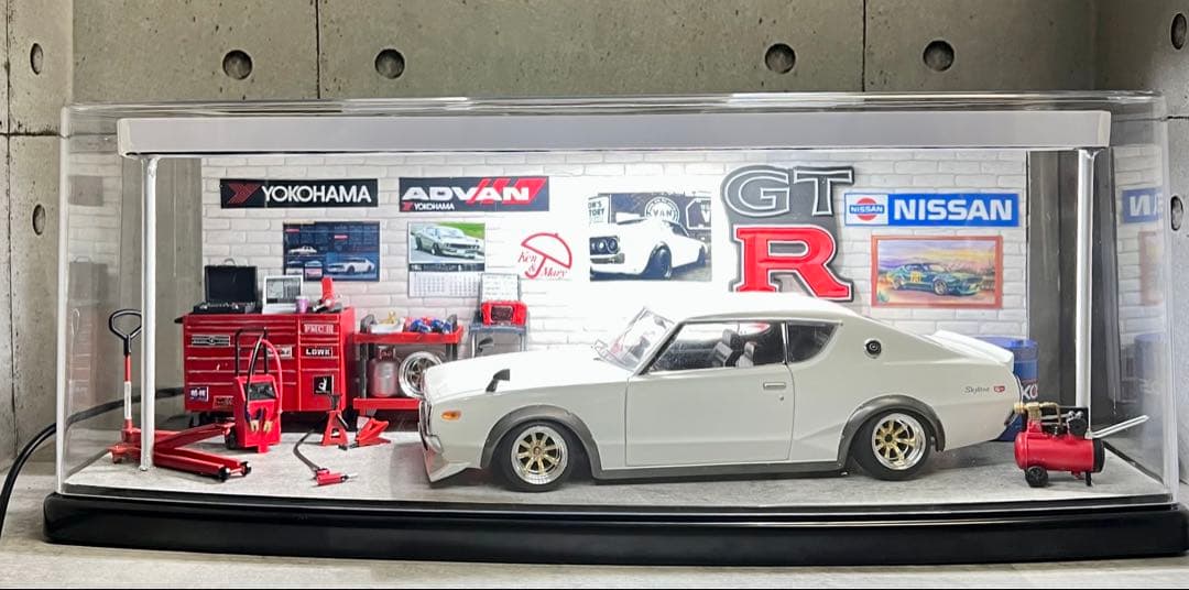 国産名車 1/24 スカイライン GT-R カスタム ガレージ ジオラマ 旧車