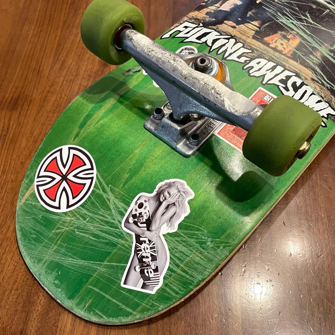 ファッキングオーサム　スケボー　コンプリート　インディペンデント　チタニウム