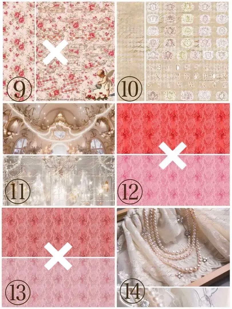 バレンタイン♡選べるデザペ　コラージュ　おすそ分けファイル　A4デザインペーパー