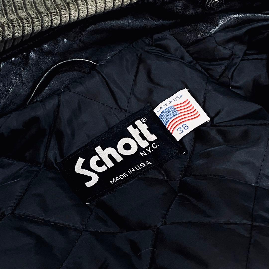 Schott シングル ライダース 38