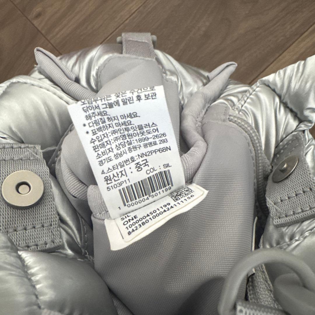 韓国限定　ノースフェイス　プランピートート　ミニ　シルバー