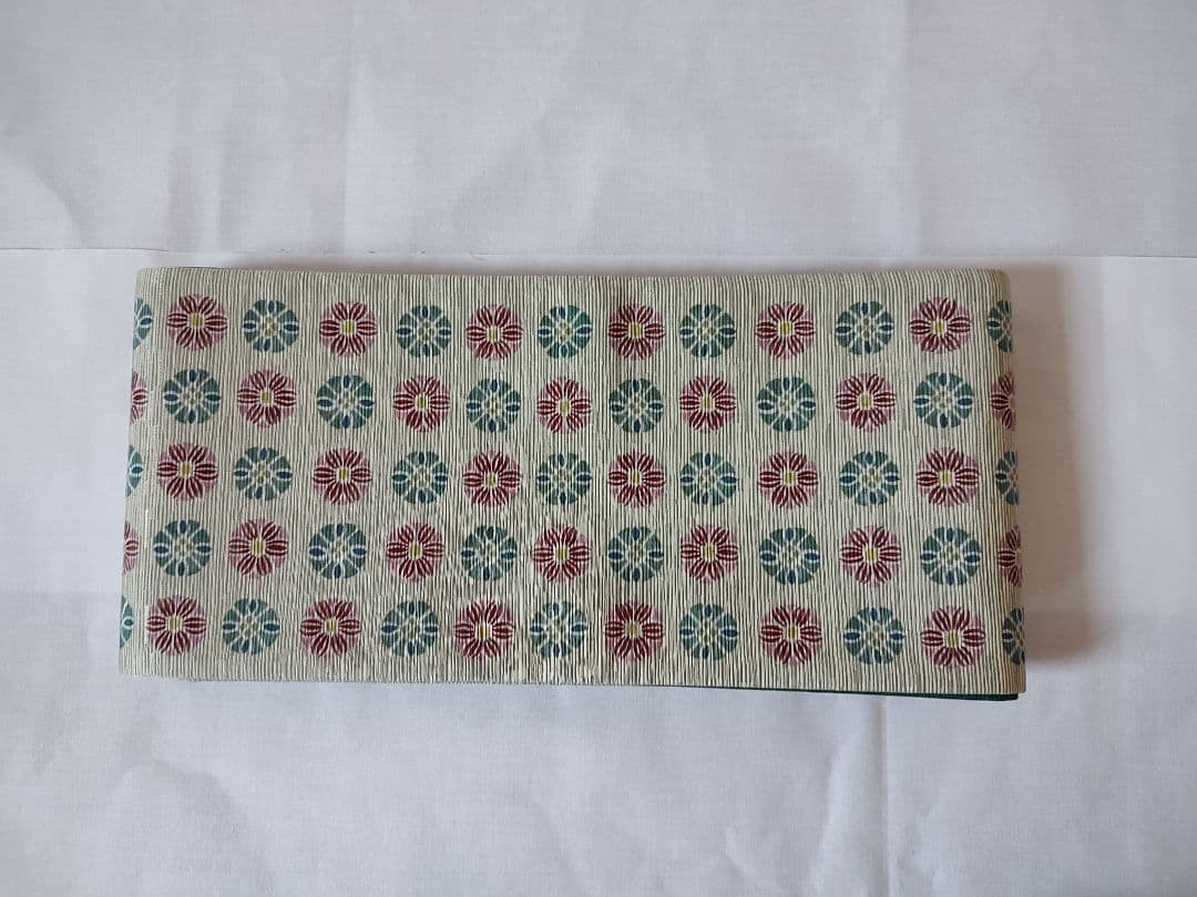 召しませ花　半幅帯　リバーシブル　絹