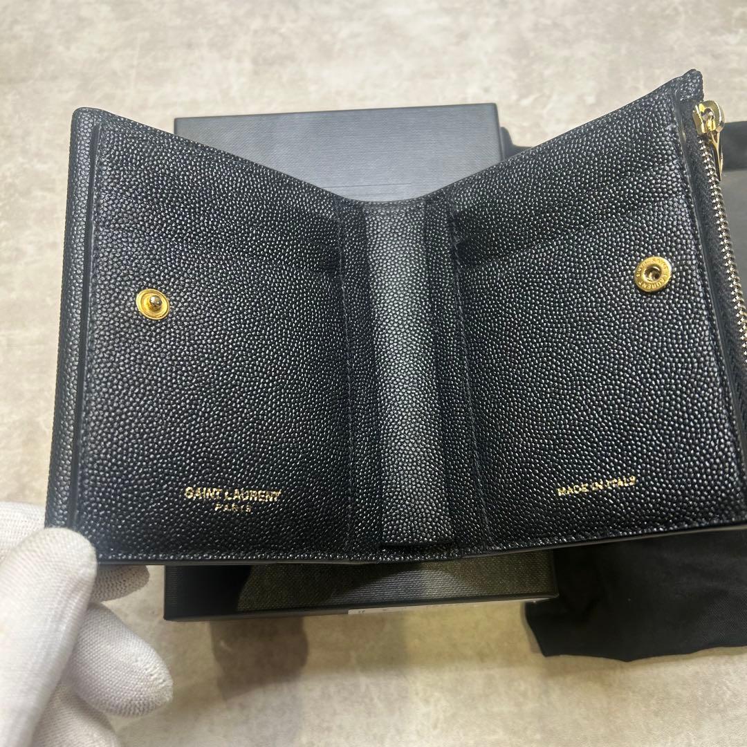 新品同様✨SAINT LAURENT ブラック 二つ折り財布