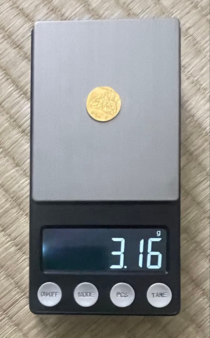 純金　恵比寿様　七福神　造幣局刻印あり　3.16g 木箱付き