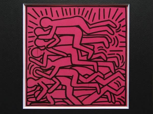 Keith Haring、No.35、希少画集画、新品額装付