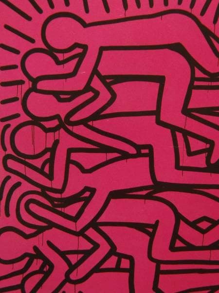 Keith Haring、No.35、希少画集画、新品額装付