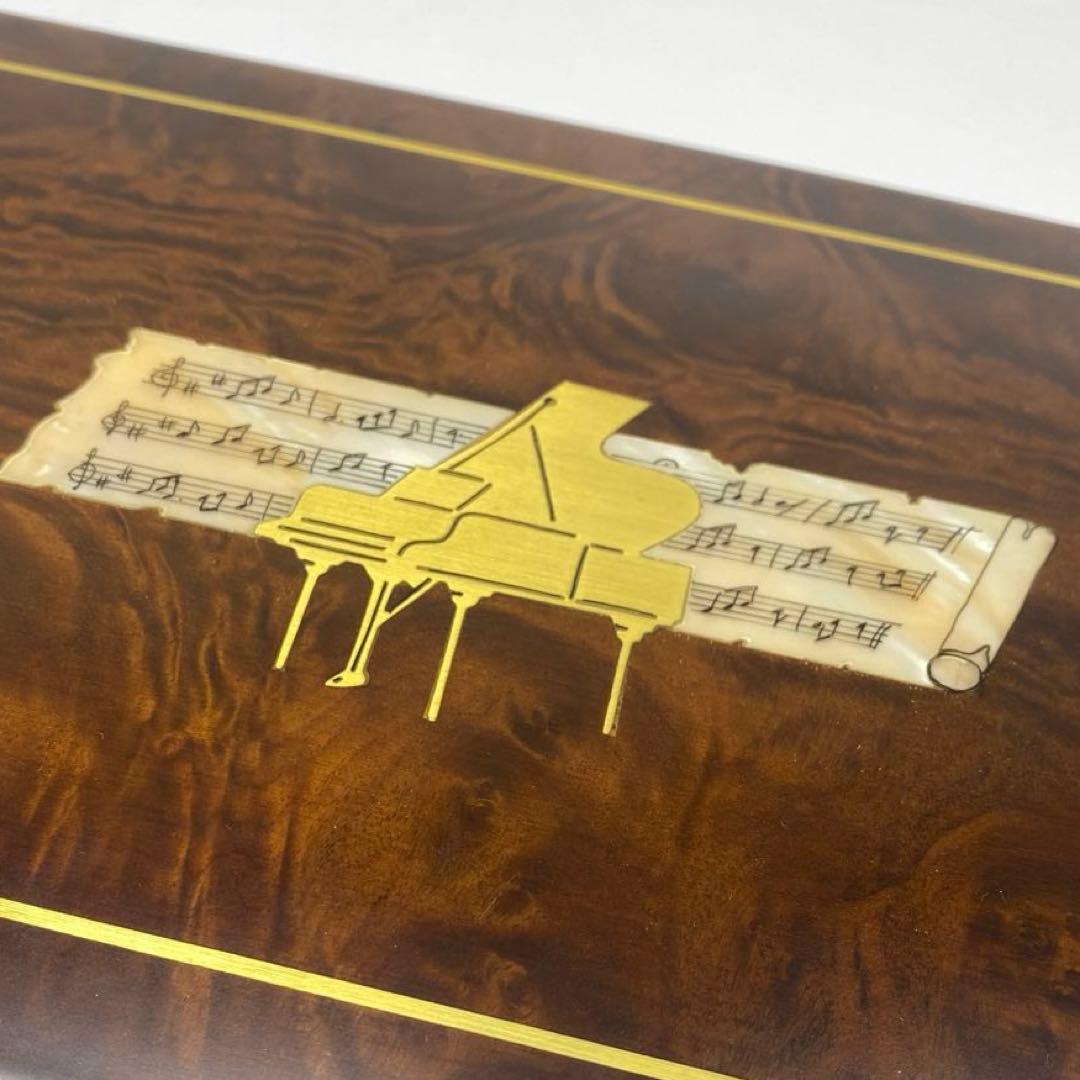 リュージュ50弁5曲　シリンダー式メカニカルオルゴール共箱東さ7-0219☆1F