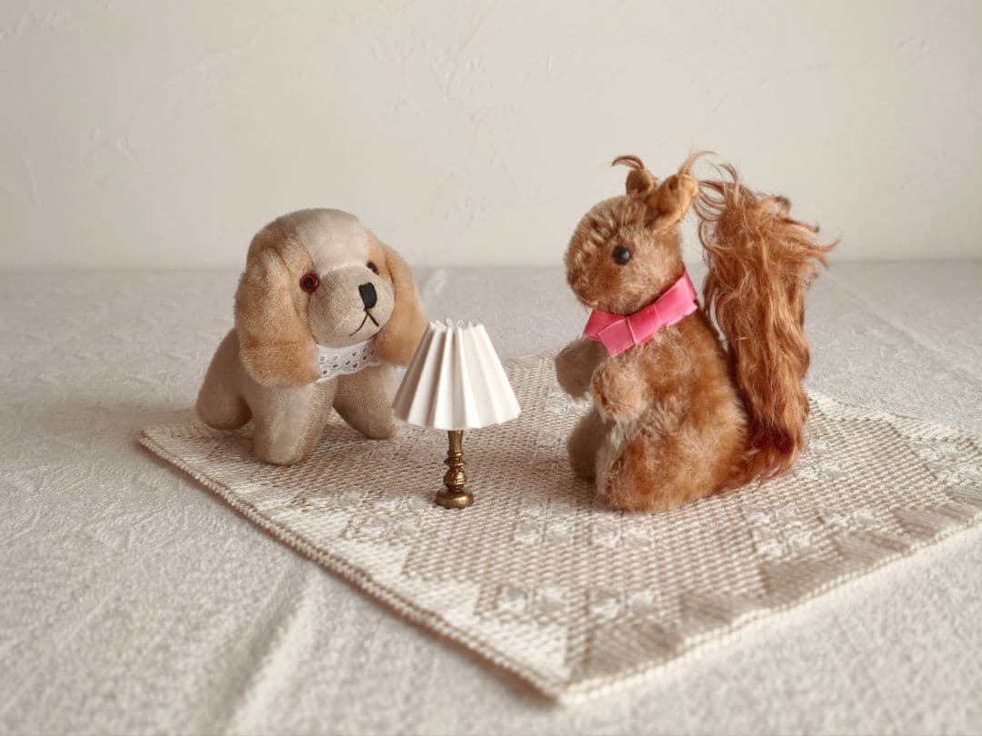 * vintage dog ❀ * 淡いツートーンの可愛い ワンちゃん