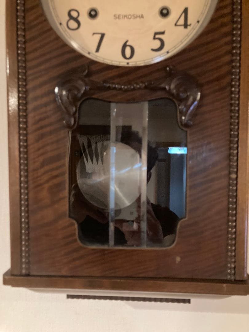 昭和レトロ　精工舎　ゼンマイ式振り子時計 ボンボン時計　稼働品②