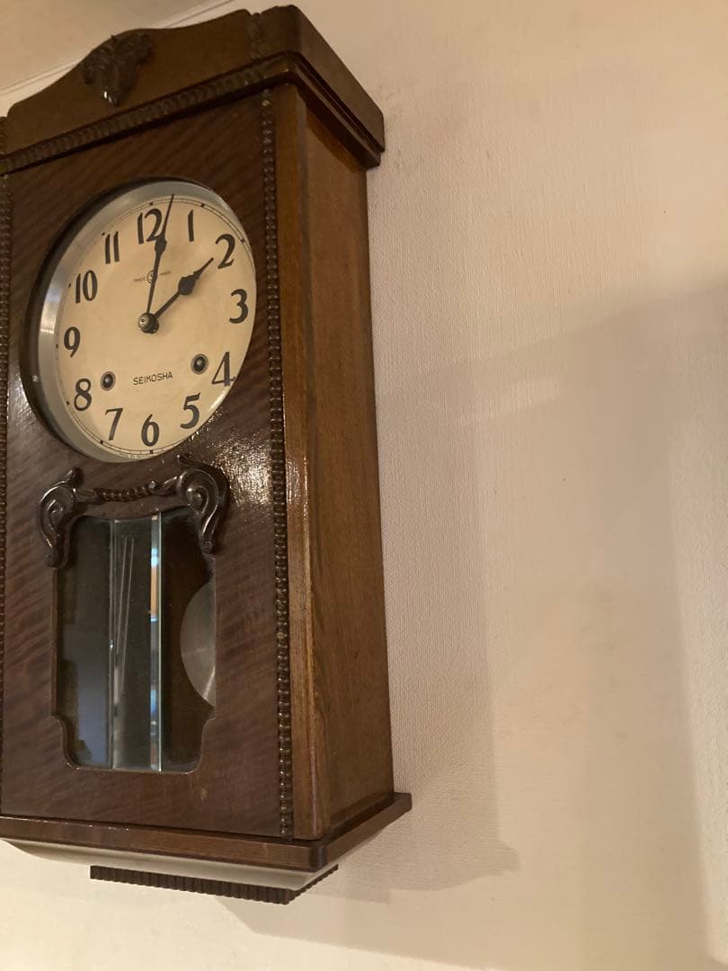 昭和レトロ　精工舎　ゼンマイ式振り子時計 ボンボン時計　稼働品②