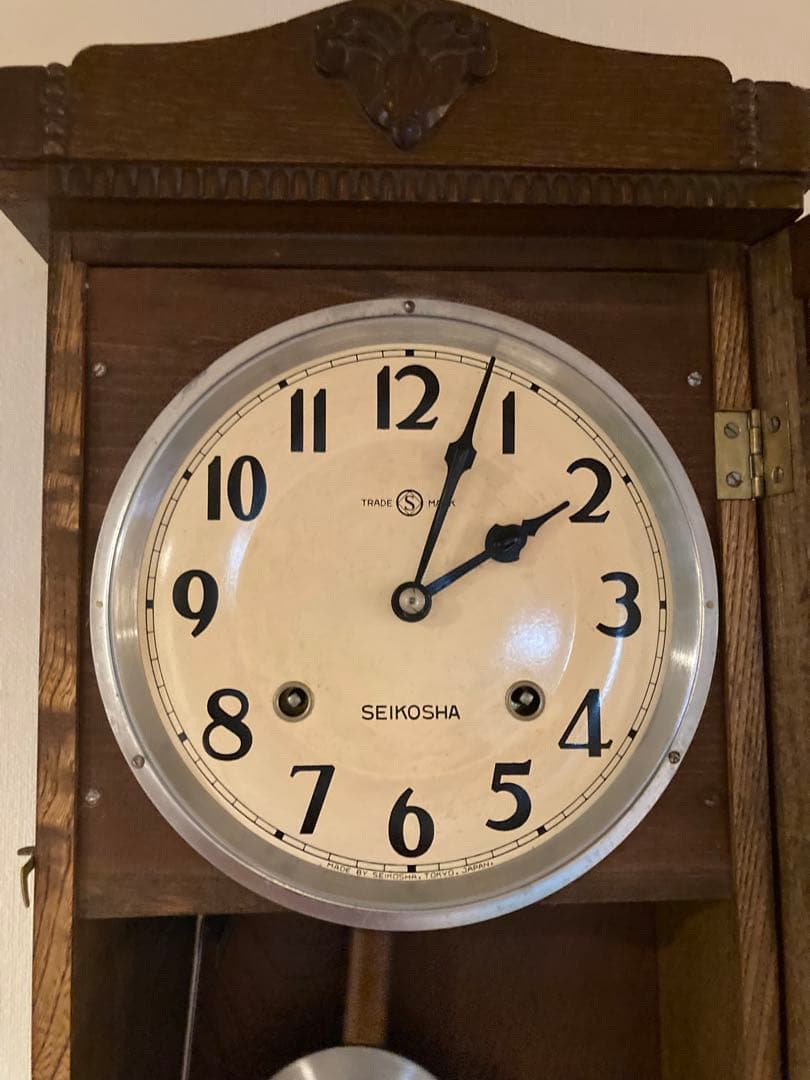 昭和レトロ　精工舎　ゼンマイ式振り子時計 ボンボン時計　稼働品②