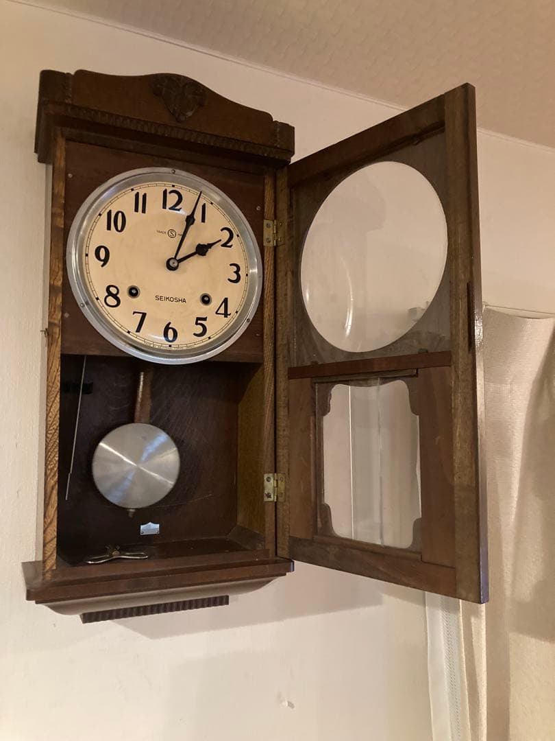 昭和レトロ　精工舎　ゼンマイ式振り子時計 ボンボン時計　稼働品②