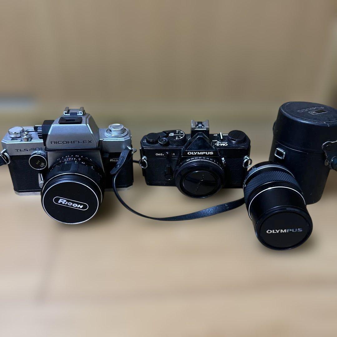 Ricoh TLS401 & Olympus OM-2n 一眼レフカメラセット