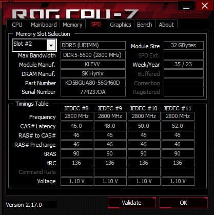 メモリー DDR5-5600 64GB (32GB x 2) hynix A-die
