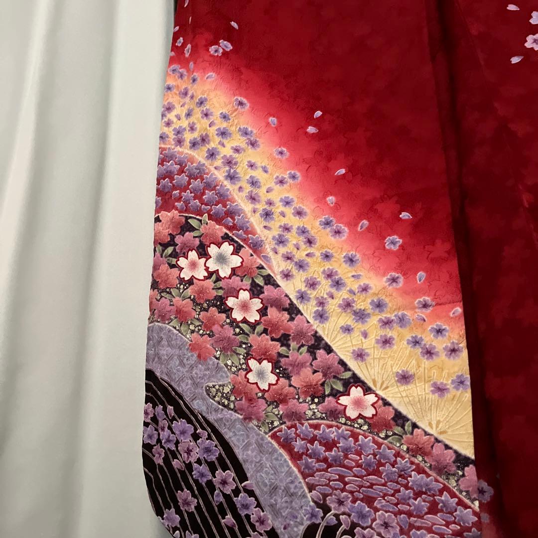 正絹振り袖着物.絞り　身丈160㎝