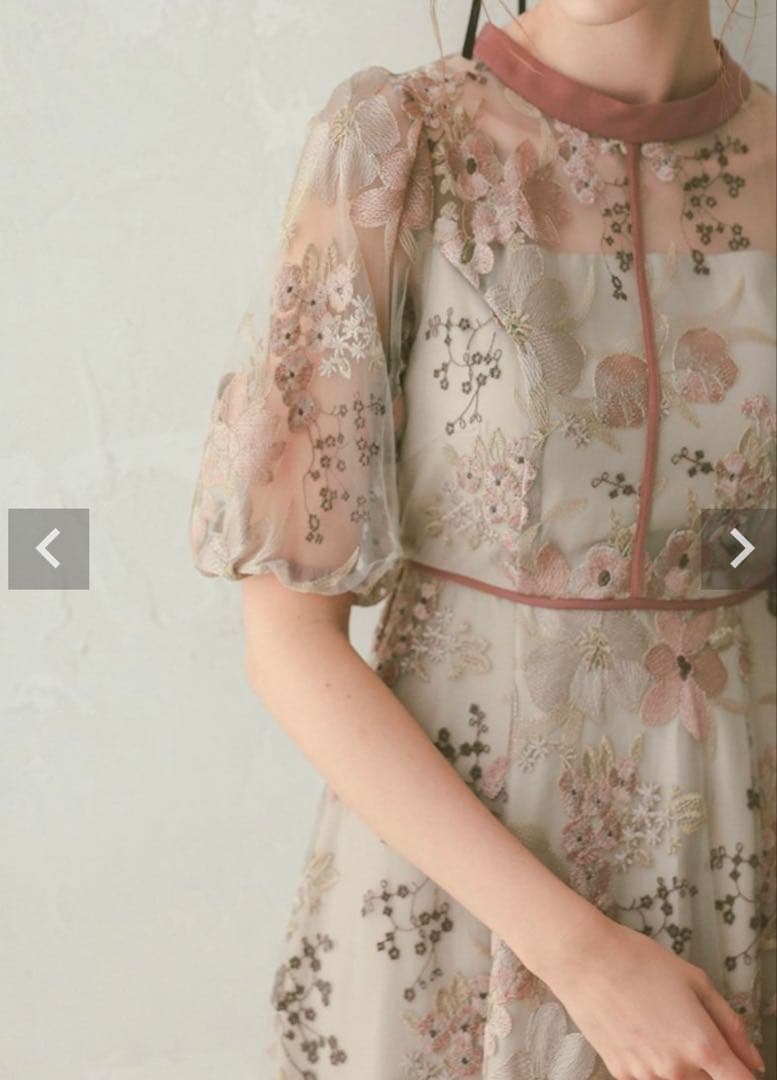 Dorry Doll フラワーエンブロイダリードレス　結婚式　お呼ばれ　ドレス