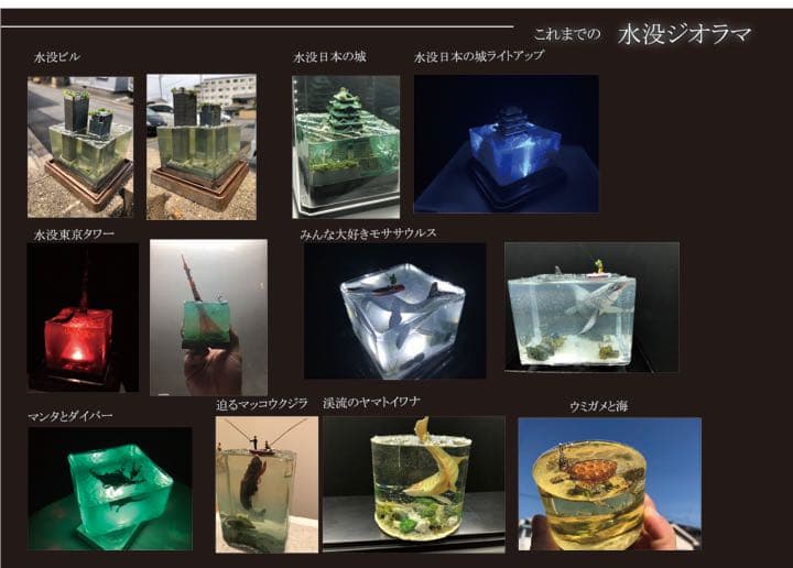 遺跡を見つけた潜水探査船 ジオラマ