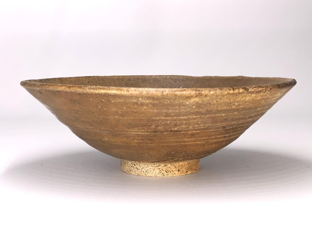 【 黄瀬戸平茶碗　古瀬戸 】　伝世品　共箱　研究家識