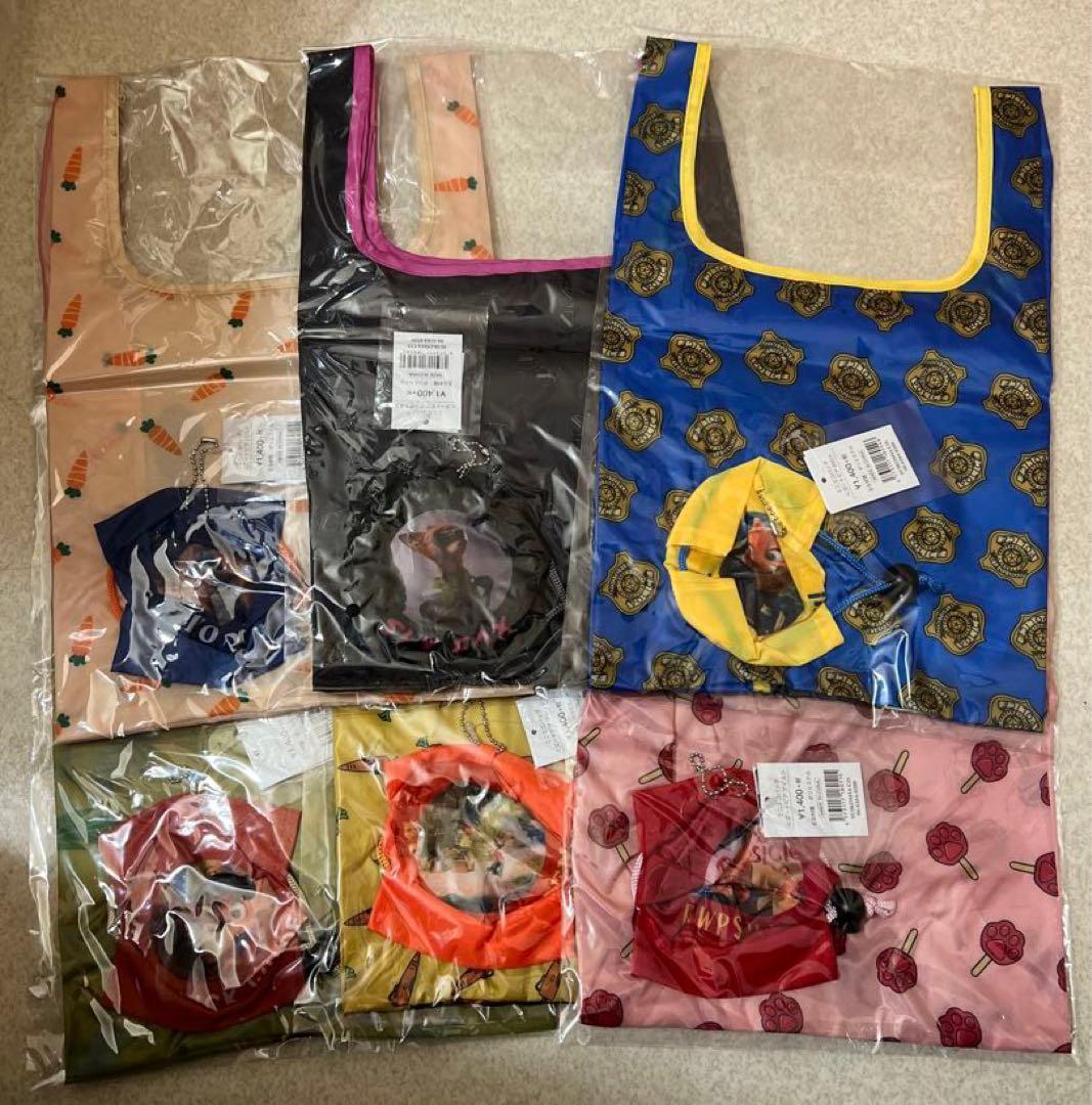 【未開封・未使用】ズートピア ミニエコバッグ 6枚セット(東京駅店限定)