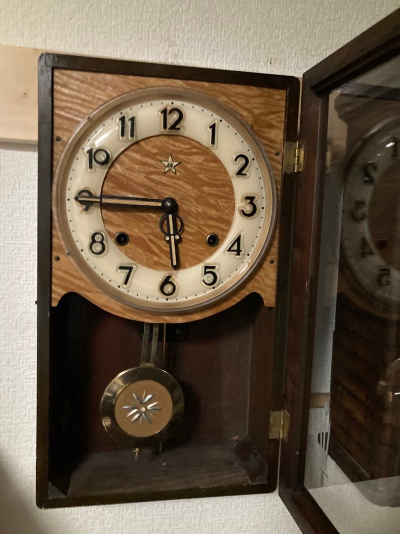 レッドテールChing chang gong 栄計舎 8日巻柱時計 稼働中