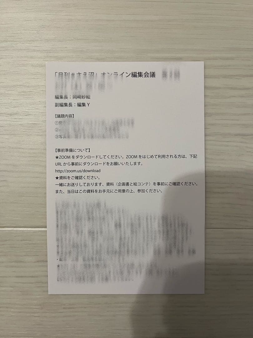 ス*シ様 【激レア】岡崎紗絵 さえ沼編集会議の招待状ポストカード 資料付き