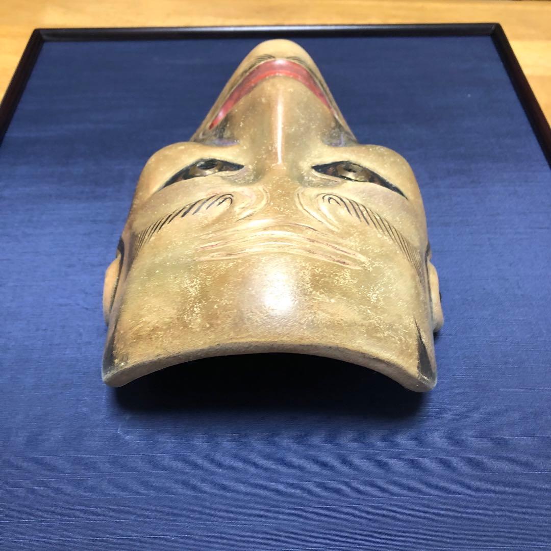 おめん　木彫り