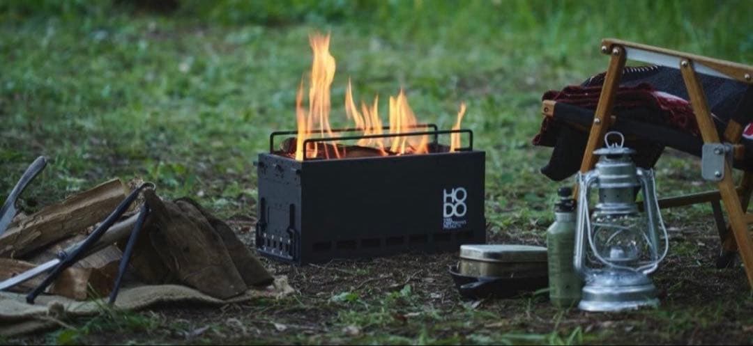 【美品】HODO flamebox 二次燃焼　焚き火台　ブラック　キャンプ