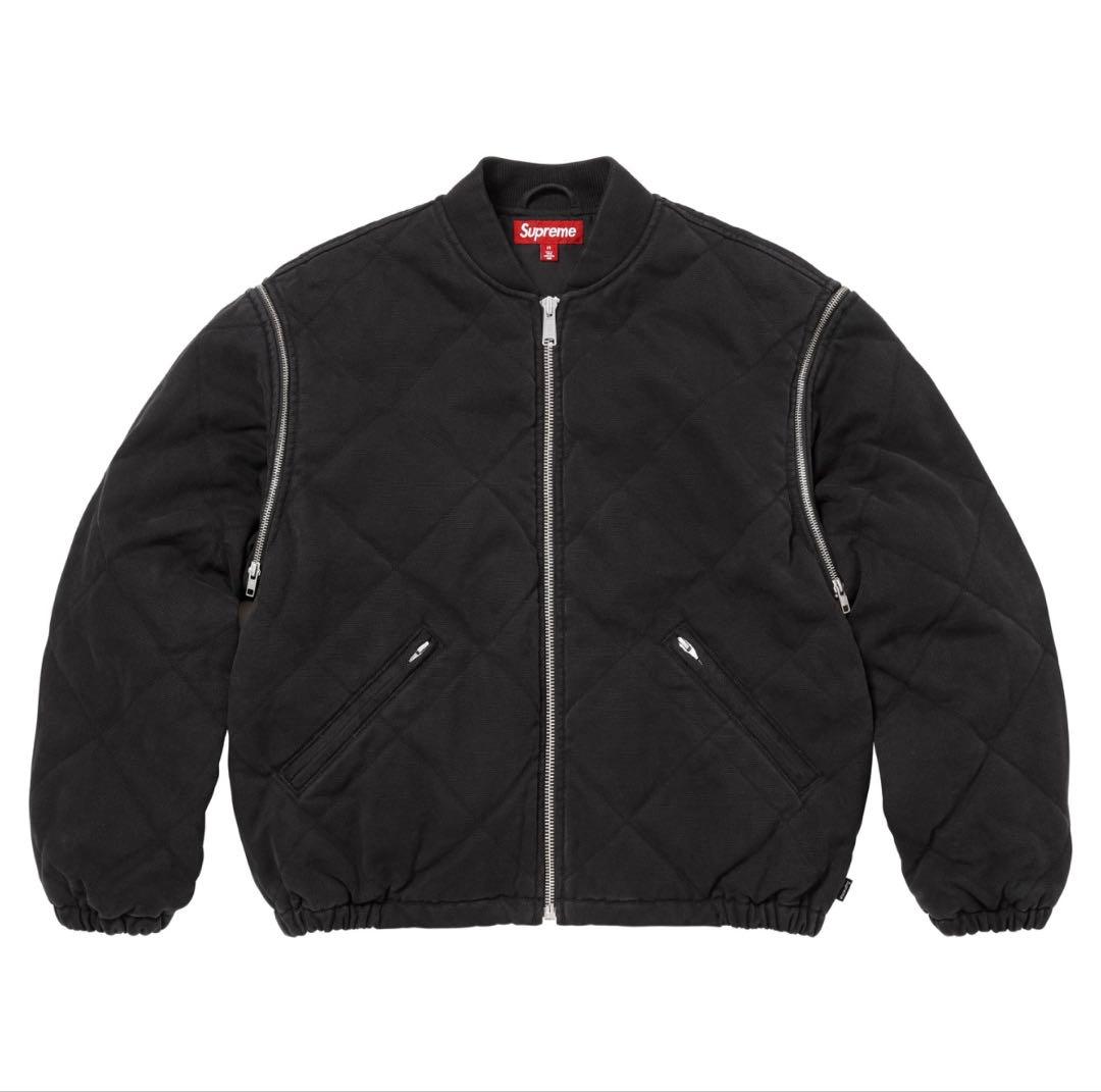 ジャケット・アウター Zip-Off Sleeve Quilted Bomber Jacket