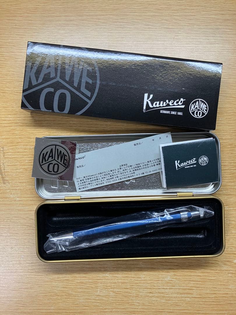 カヴェコスペシャル ブルーエディション　ボールペン クリップ付きkaweco