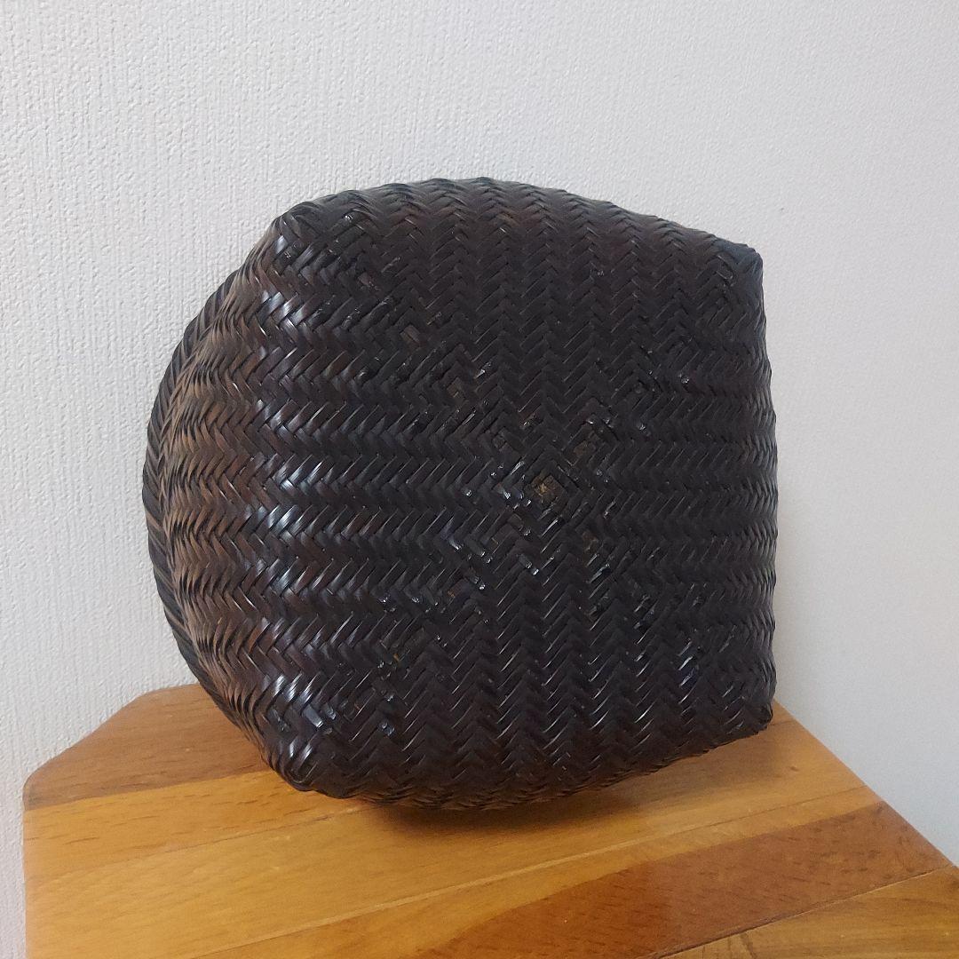 未使用　美品　初釜　茶道具　竹籠　炭斗　炭入れ　炭籠　竹細工　火鉢