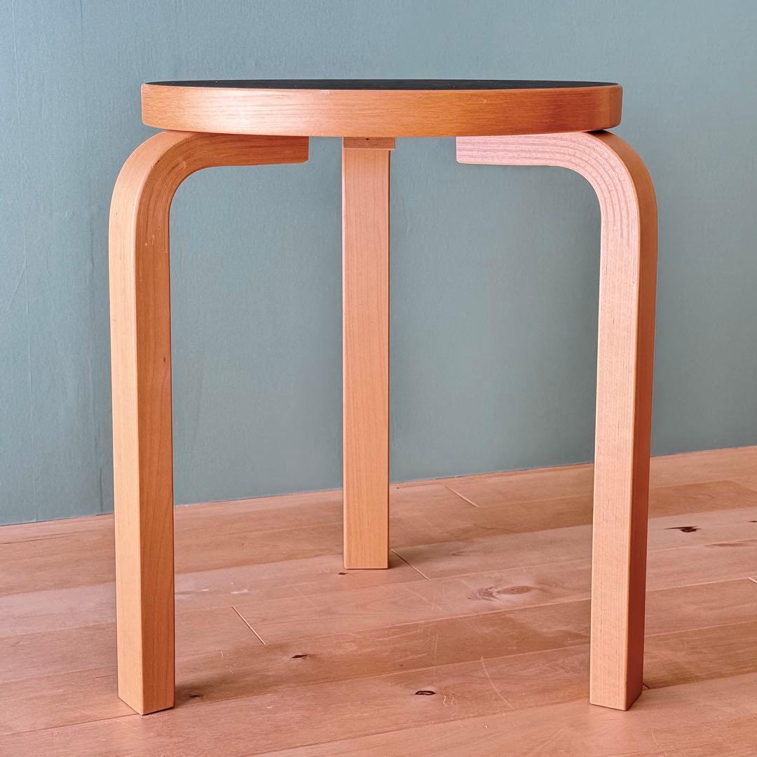 artek stool 60 リノリウム ブラック アルテック 黒 3本足