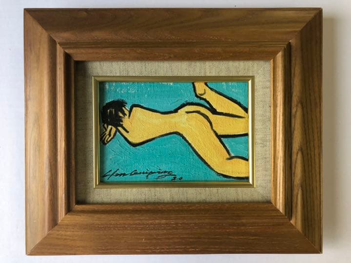 現代美術、真作保証　CHEN GUIPING オリジナル油絵原画 額縁付き