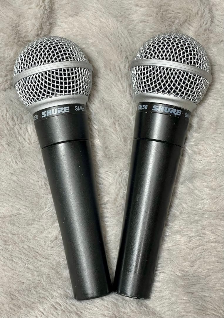 超定番SHURE SM58 ダイナミックマイク 2本セット 【グリル新品交換済】