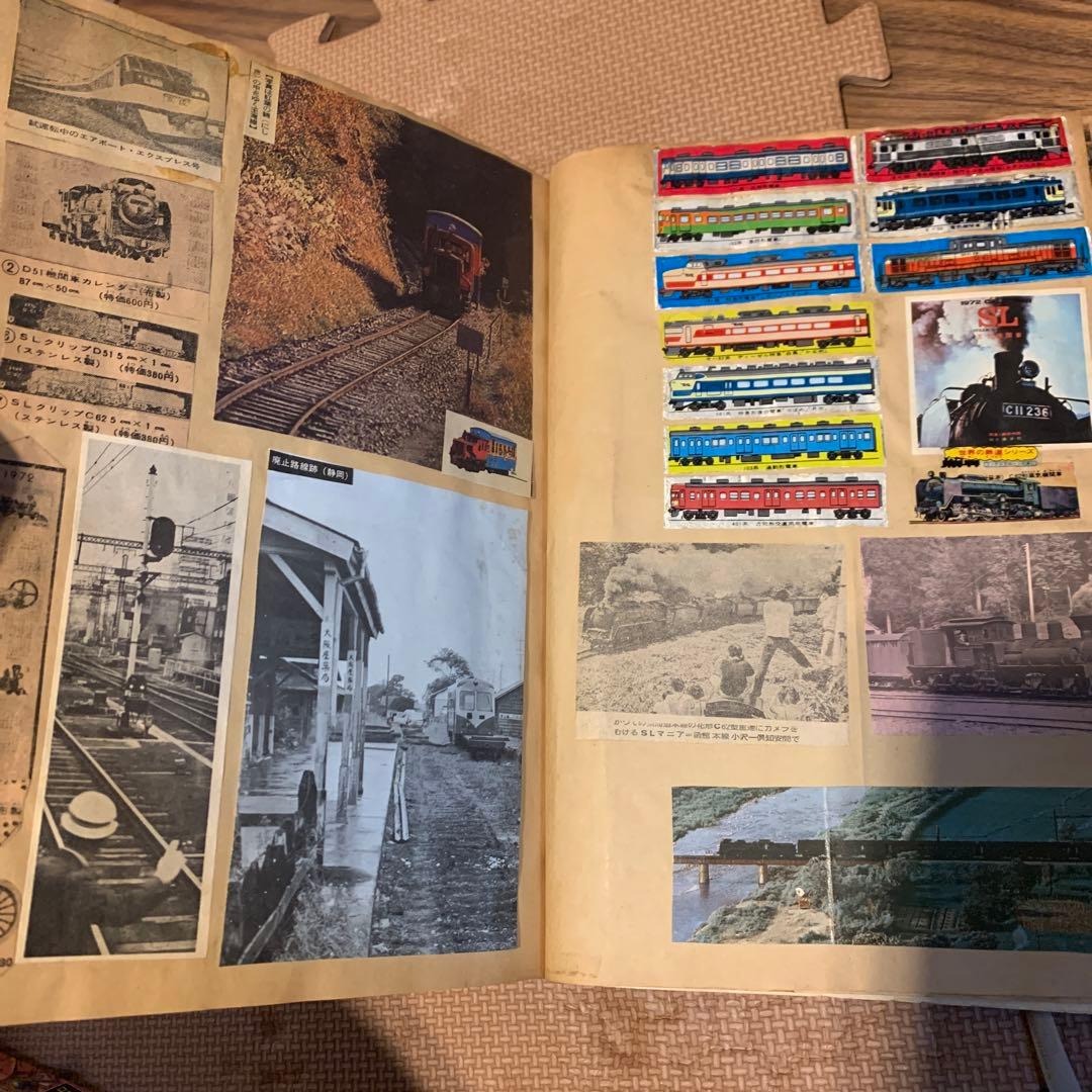 鉄道　スクラップ　記事　新聞　ステッカー　切符