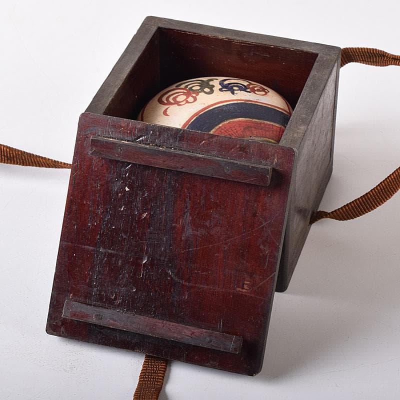 茶道具　白漆　貝文　貝形香合　花押あり　書付時代箱　V　R8327