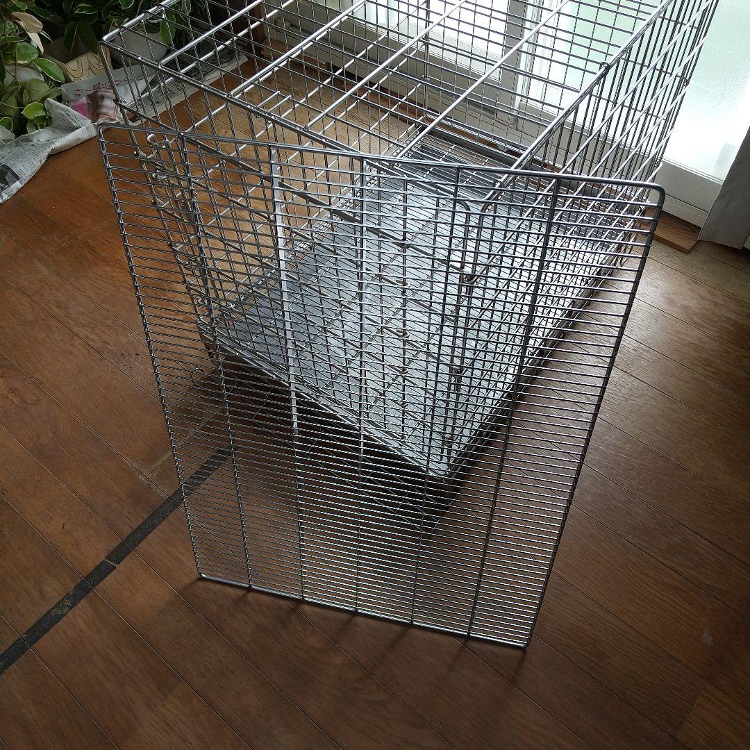 ハチコウステンレスケージLサイズ 引き出し式トレイ付き