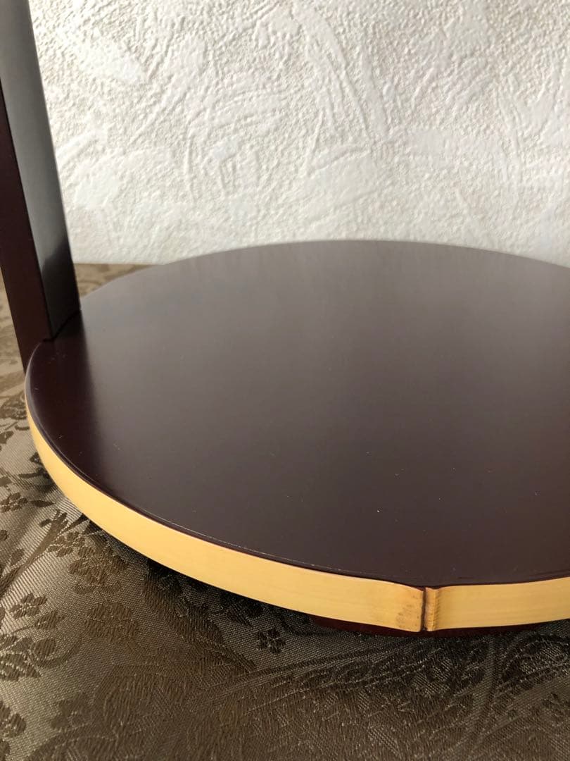 白竹　丸卓　台子　而妙斎好　田原一斎作　組み立て式　茶道具