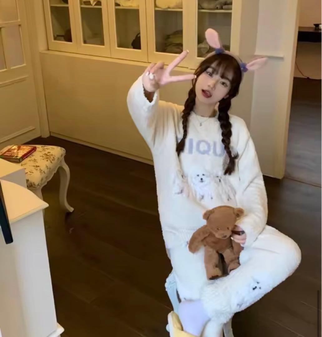 新品未使用！ジェラピケお好きな方に⭐︎ ビションジャガードプルオーバーホワイト