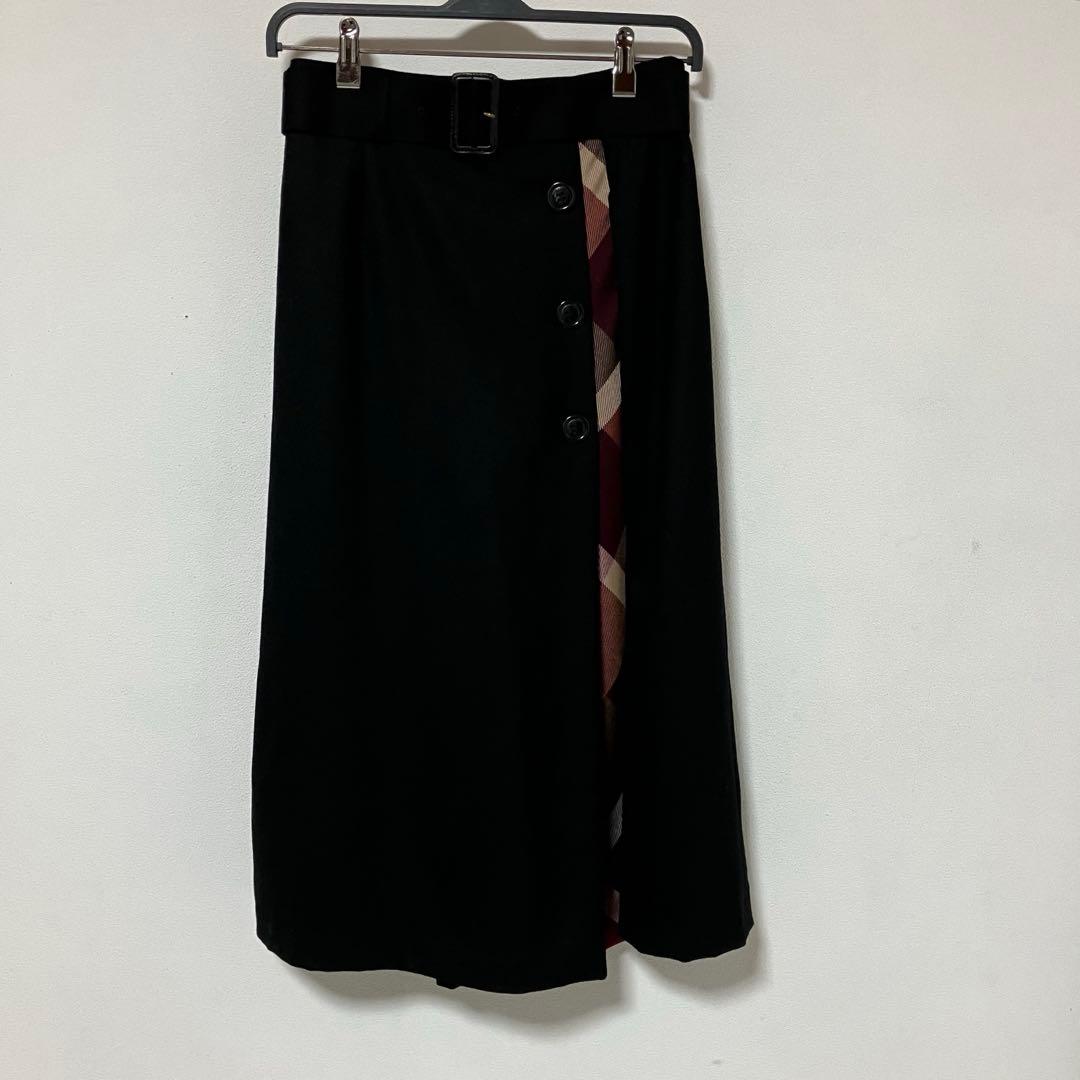 美品　ブルーレーベルクレストブリッジ　ソフトサキソニーガウチョパンツ　38