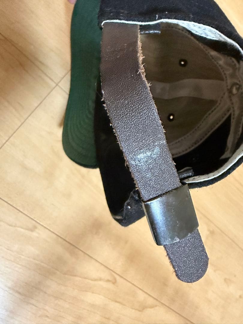 廃盤品エベッツフィールド×ネクサス7キャップ帽子レザーベルトN7ロゴ　ブラック