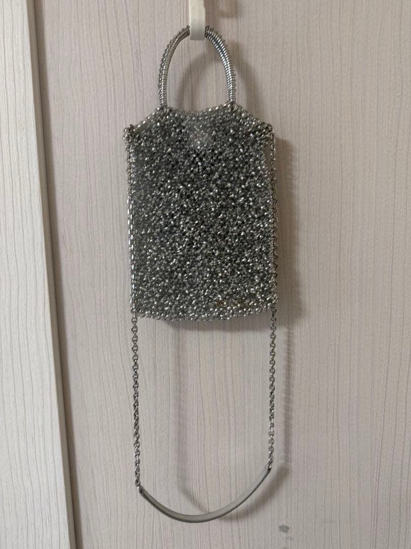 アンテプリマ　シルバー ビーズ パーティーバッグ