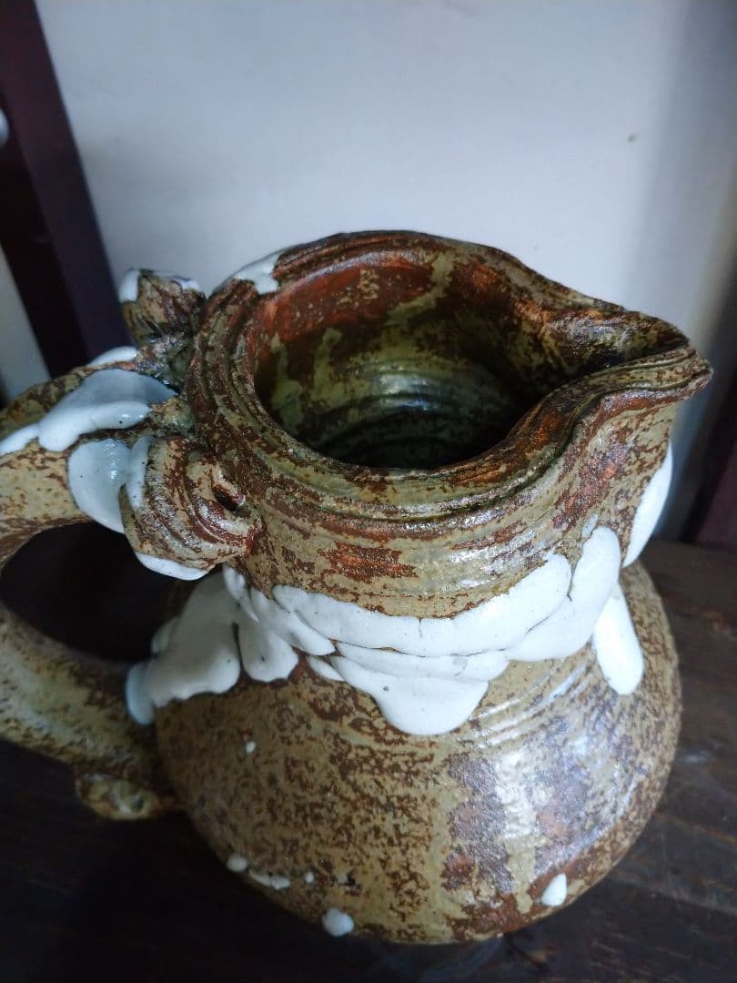 益子焼 花入れ.