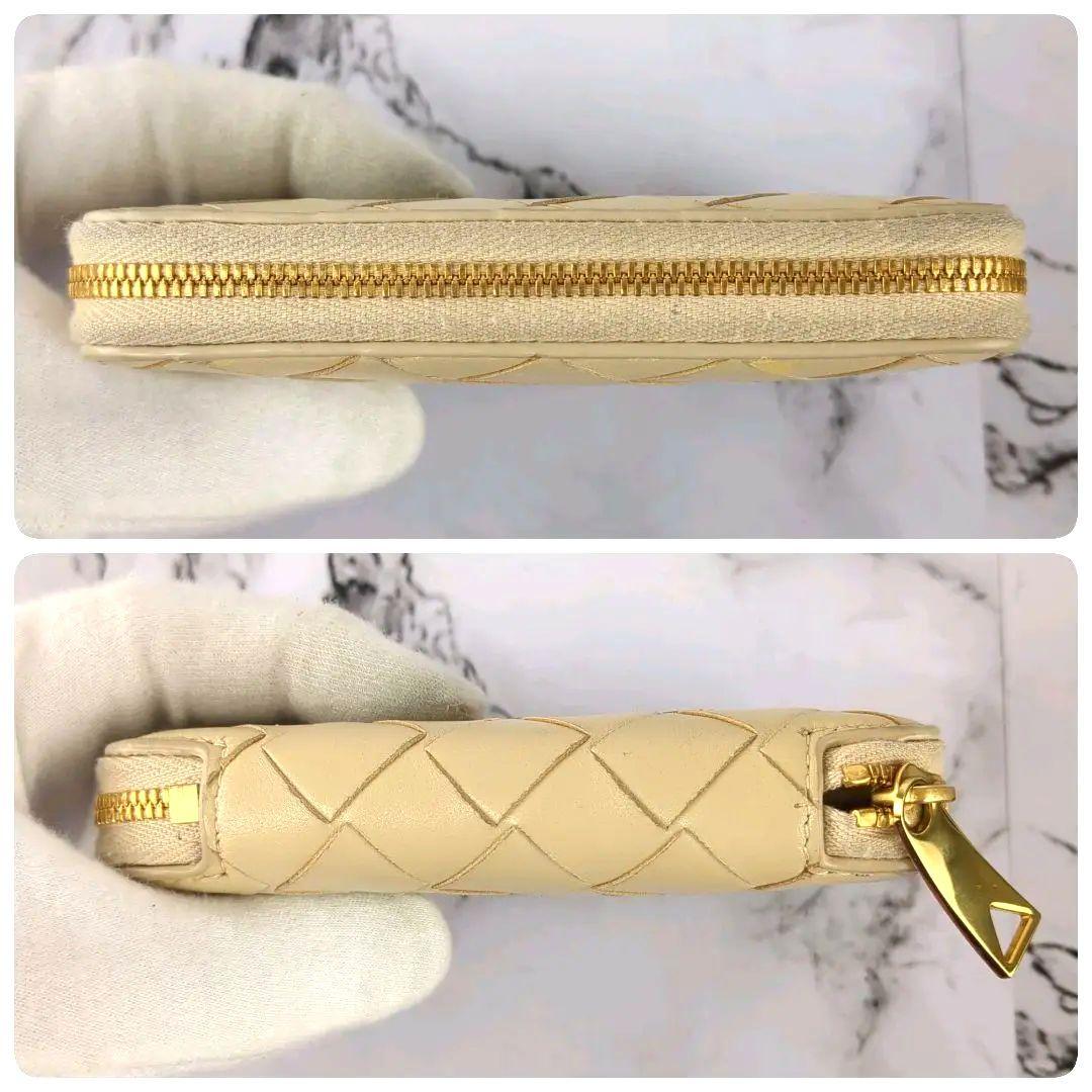 【現行】ボッテガヴェネタ☆マキシ　金金具　ラウンドファスナー　折り財布